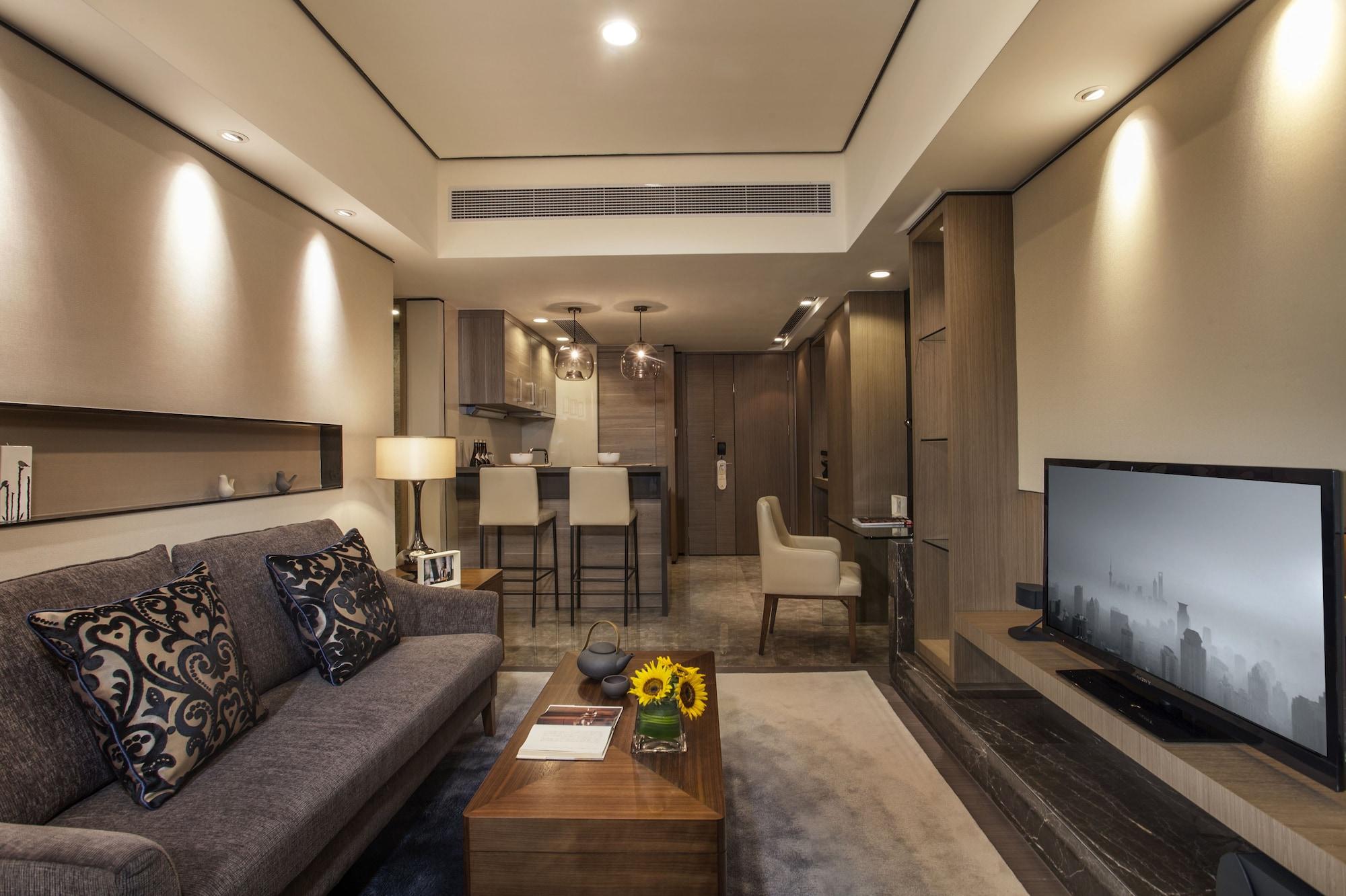 Apartmán Ascott Ifc Kanton Exteriér fotografie