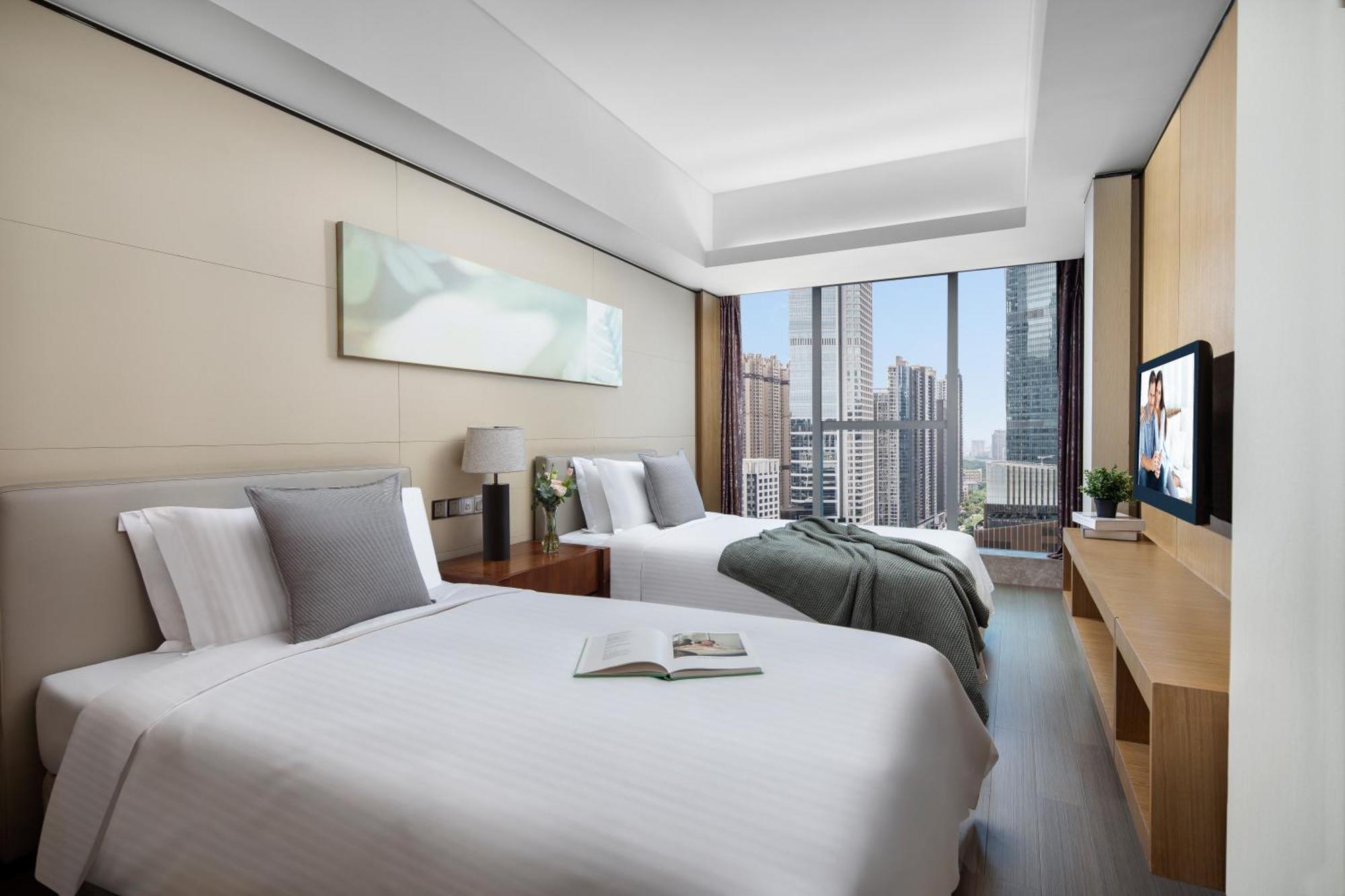 Apartmán Ascott Ifc Kanton Exteriér fotografie
