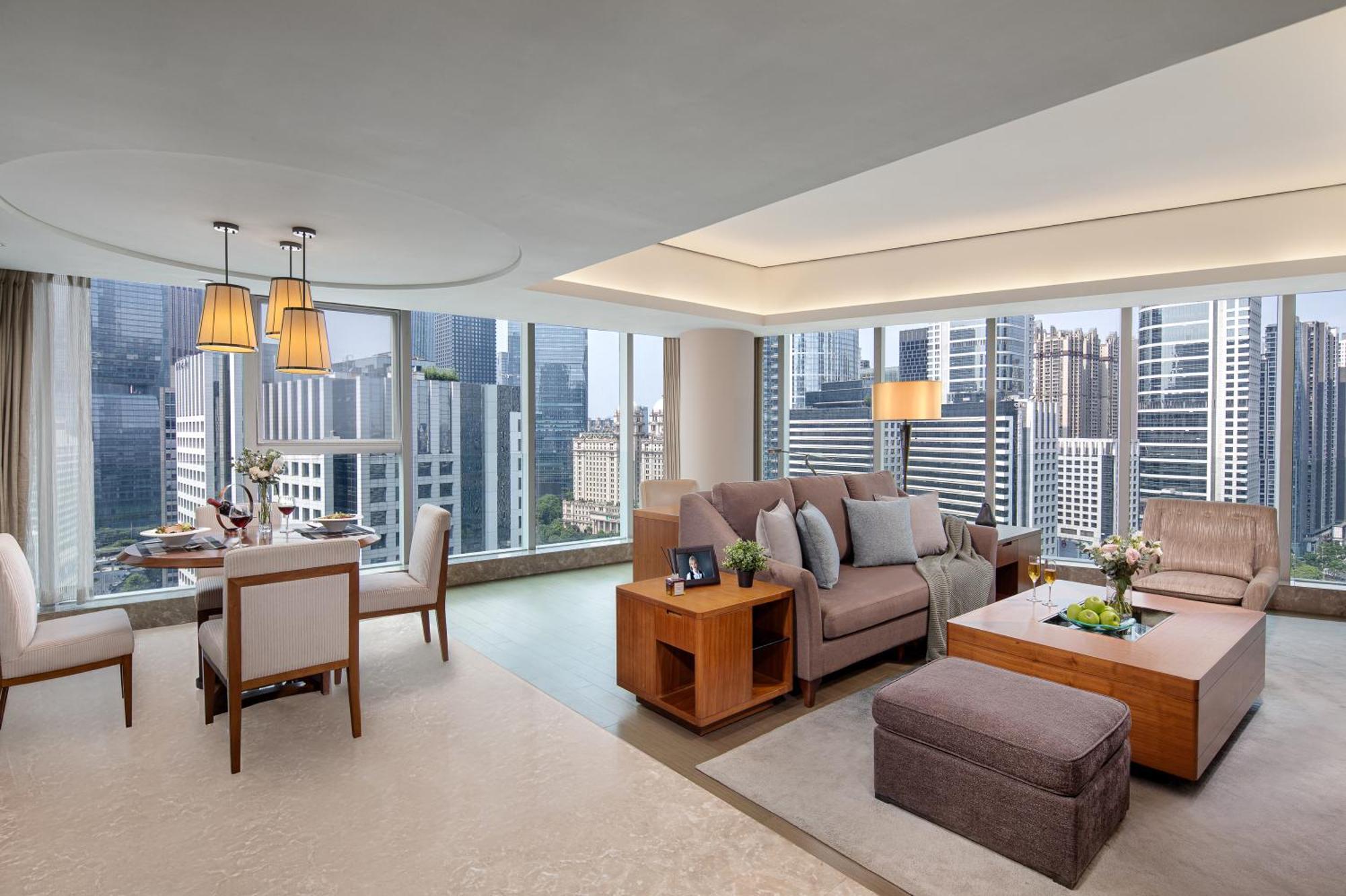 Apartmán Ascott Ifc Kanton Exteriér fotografie