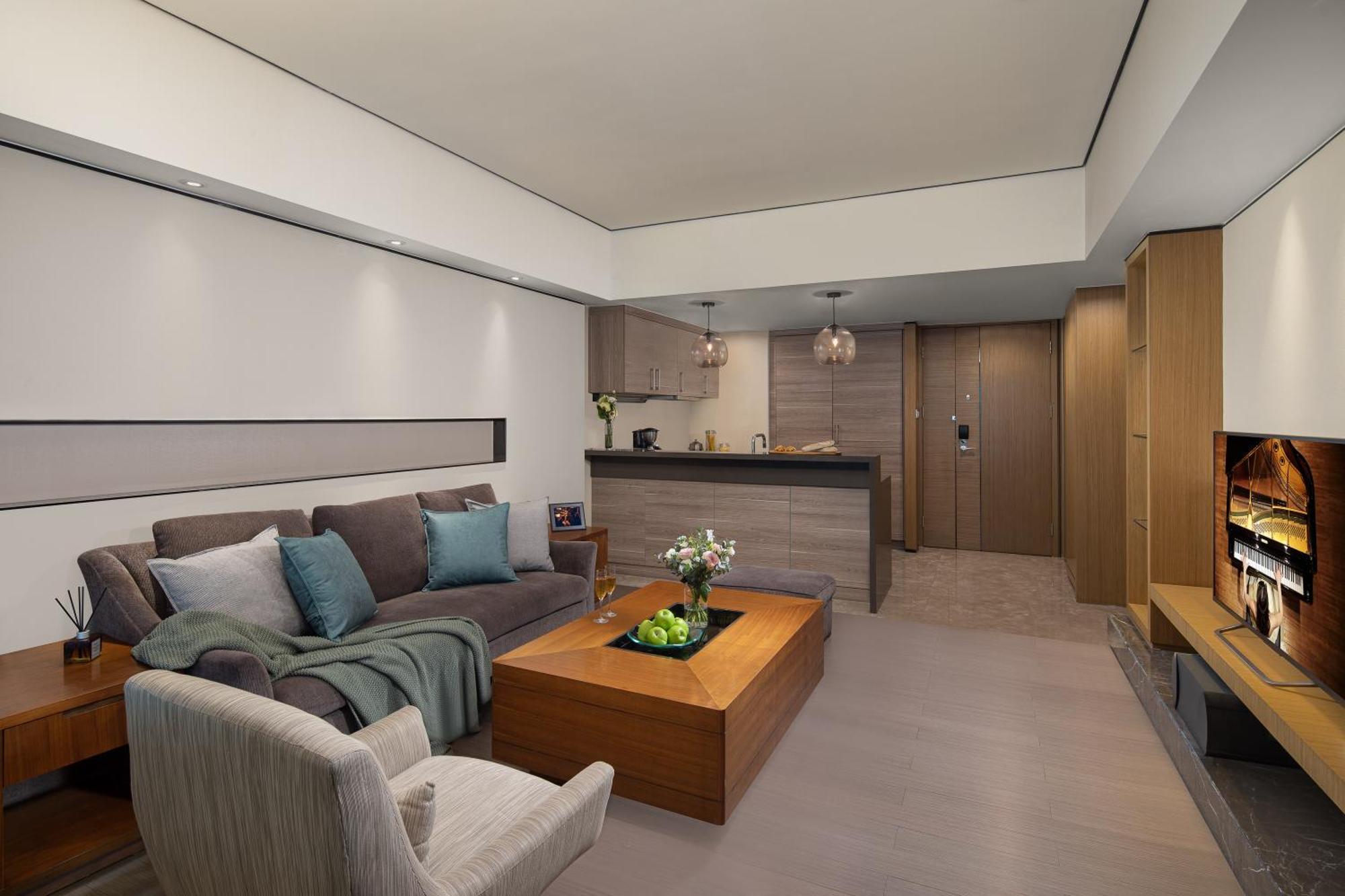 Apartmán Ascott Ifc Kanton Exteriér fotografie