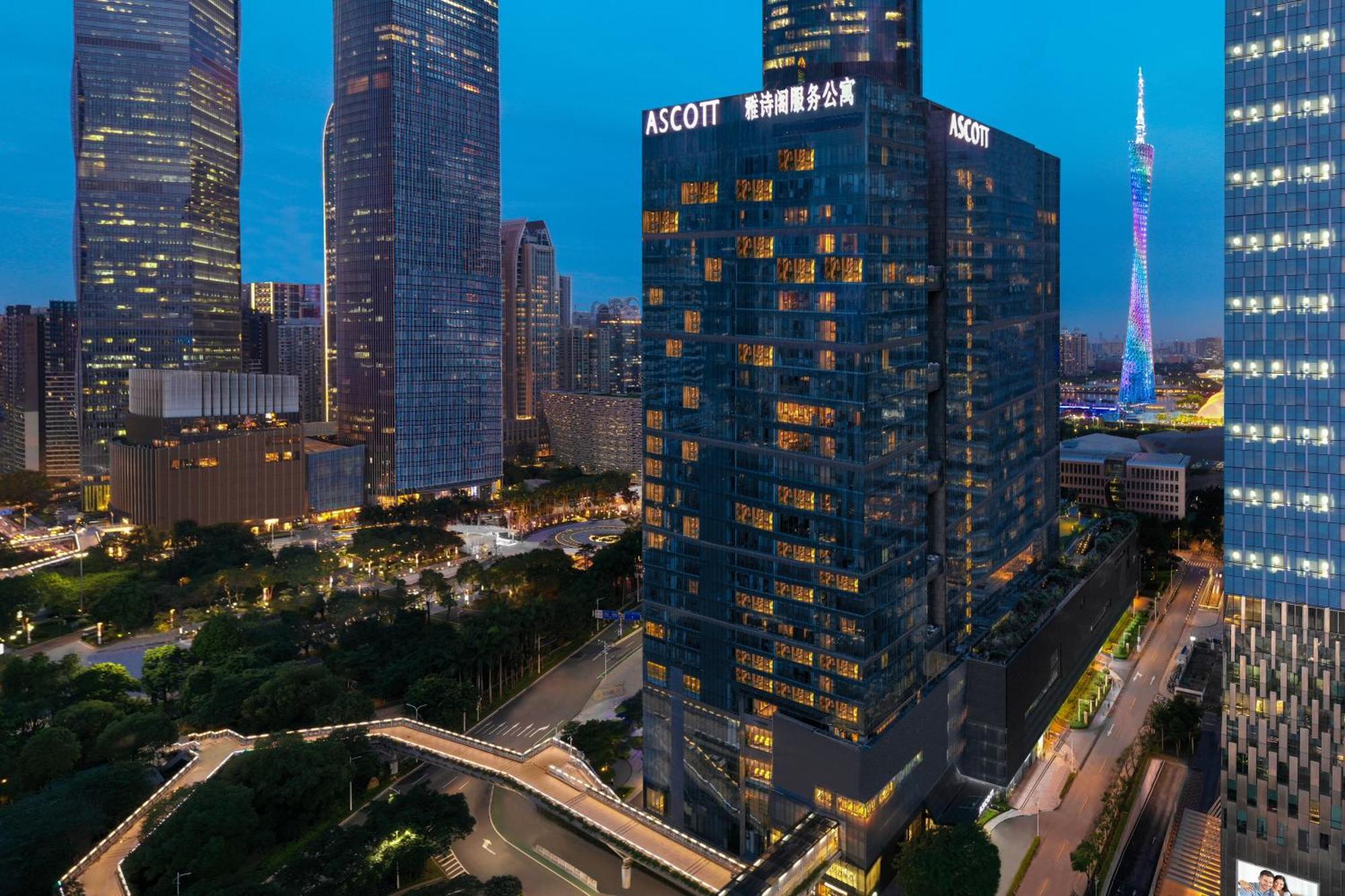 Apartmán Ascott Ifc Kanton Exteriér fotografie